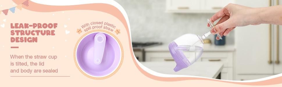 Baby Sippy Cup Plastic Stemware for Toddlers & Kids
